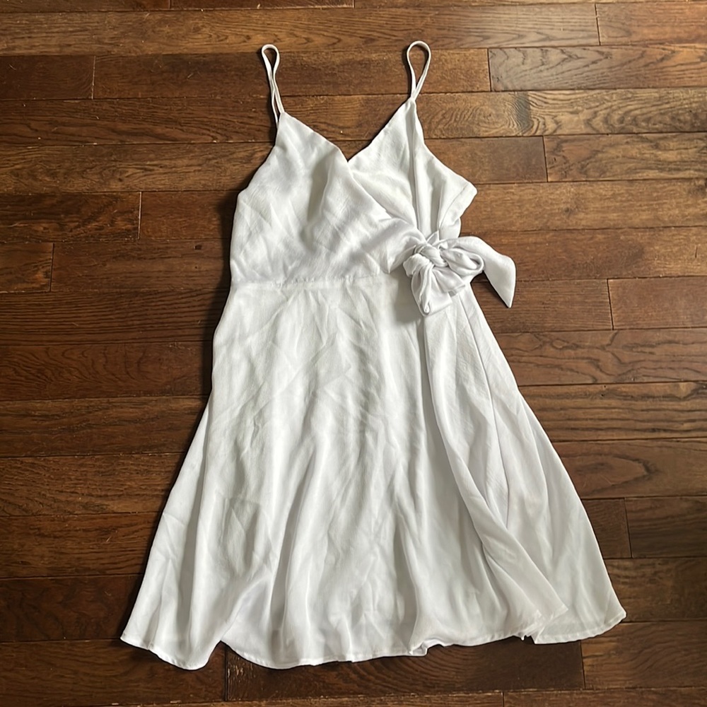 Express Women's Medium Short White Tank Dress Formal Adjustable Straps M